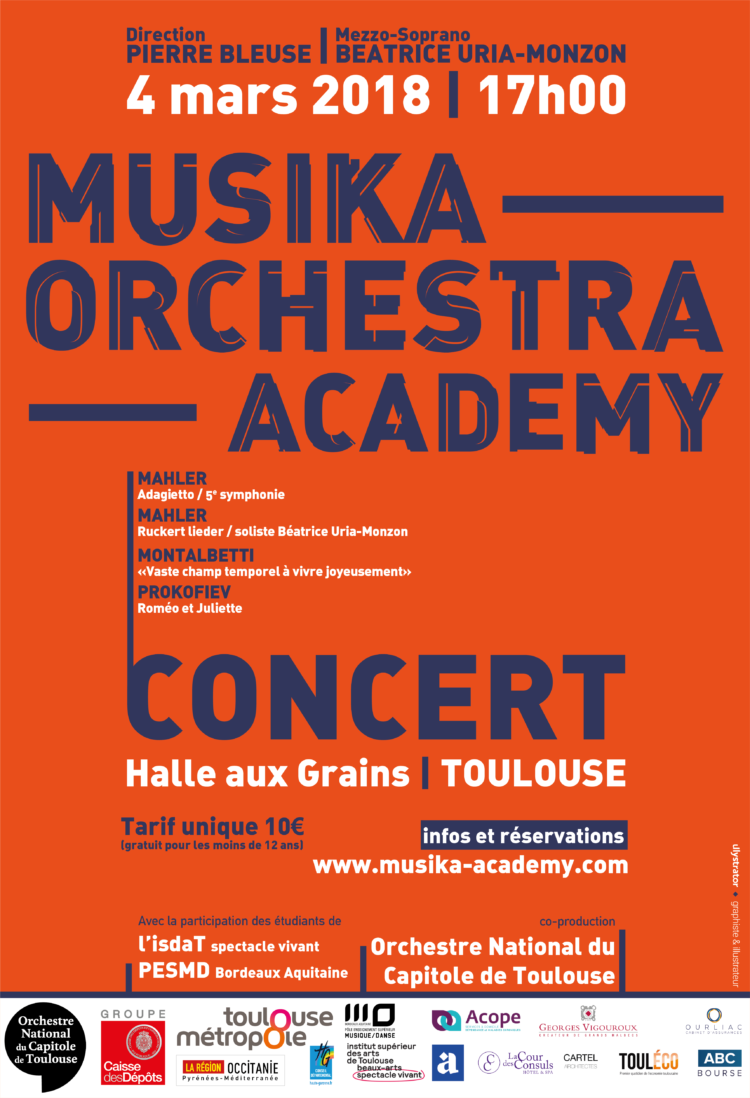 Affiche Concert Toulouse Halle aux grains - Musika Orchestra Academy